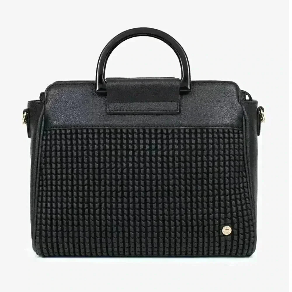 ❤️Hexagon Eclats Synthetic Handbag in Black